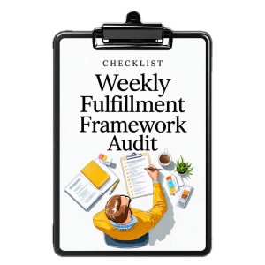 Weekly Fulfillment Framework Audit (Checklist)
