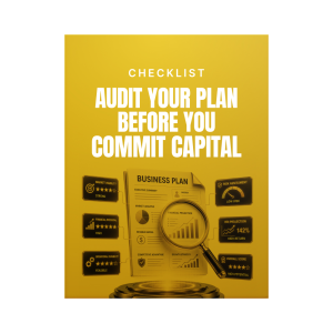 Audit Your Plan Before You Commit Capital (Checklist)